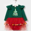 Βρεφικό φορμάκι-φούστα από τούλι με μοτίβο CHRISTMAS TREE (6 μηνών-1,5 ετών)