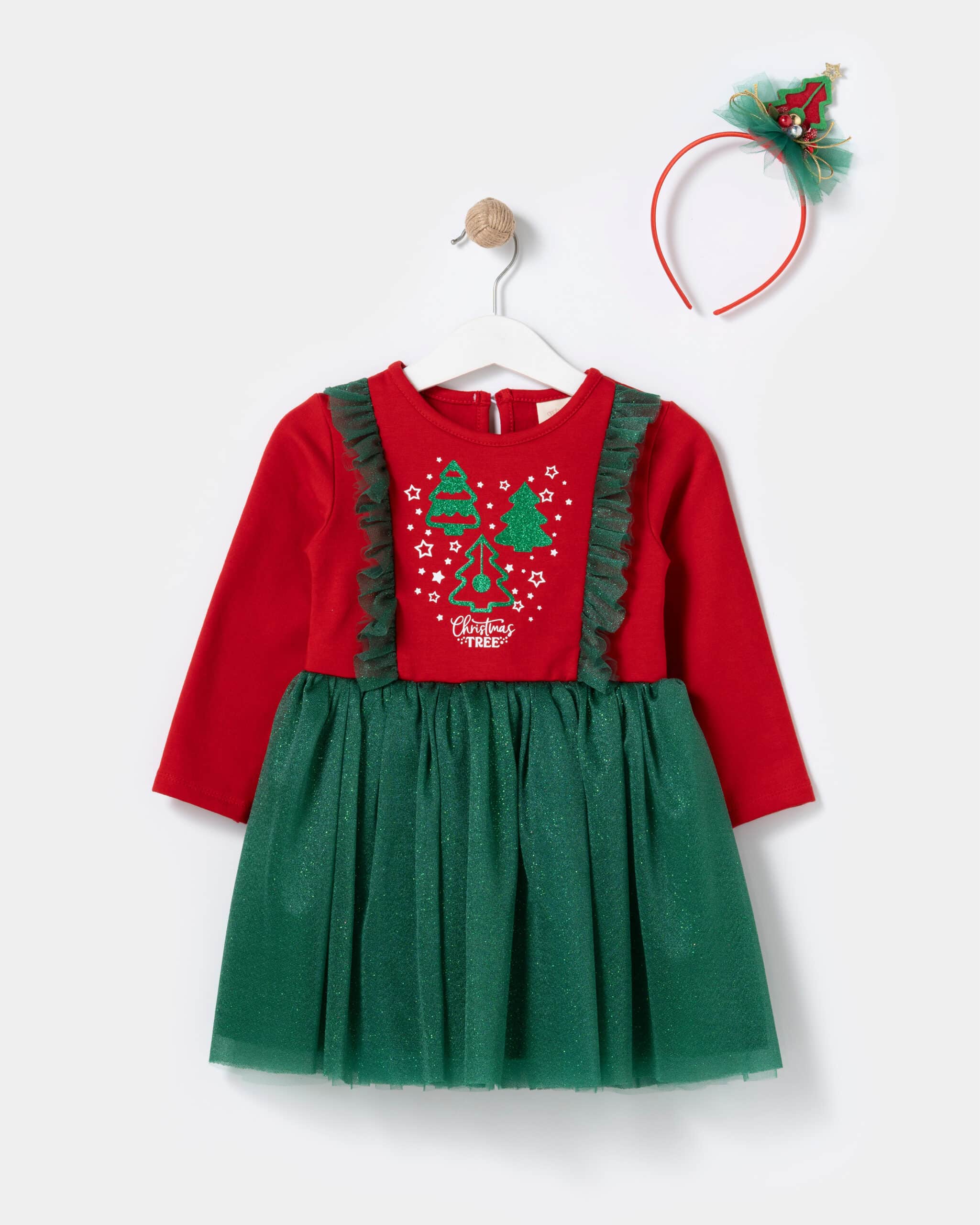 Βρεφικό χριστουγεννιάτικο φόρεμα με μοτίβο CHRISTMAS TREE (2-5 ετών)