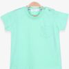 Trendy shop παιδικό πράσινο T-shirt ,100% βαμβάκι, κανονική εφαρμογή
