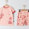 Σομόν βερμούδα & μπλούζα για κορίτσι (3-6 ετών)