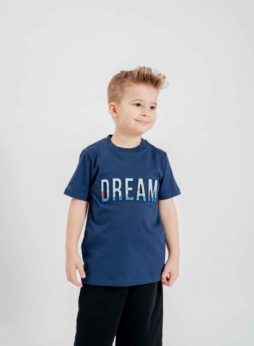 Μπλε T-shirt με στάμπα για αγόρι (5-9 ετών)