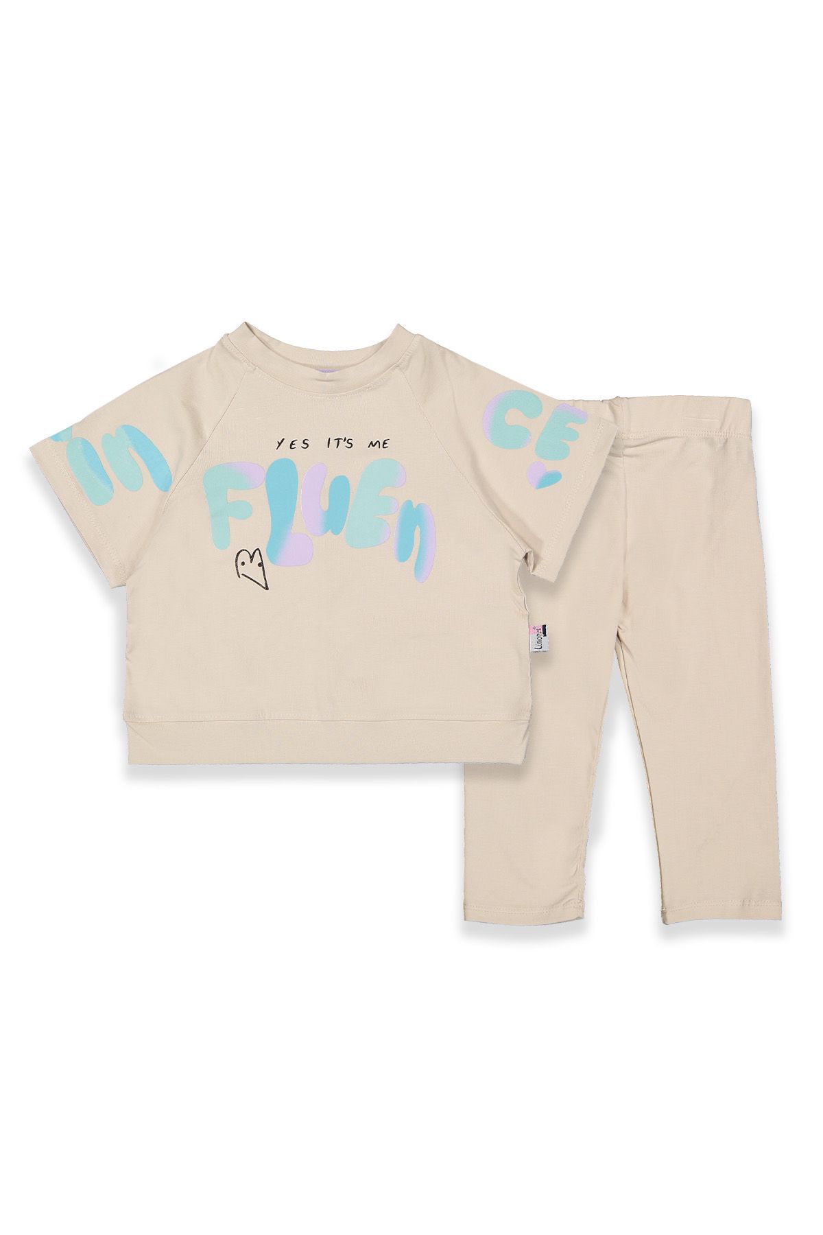 Μπεζ μπλούζα & κολάν για κορίτσι (3-6 ετών)
